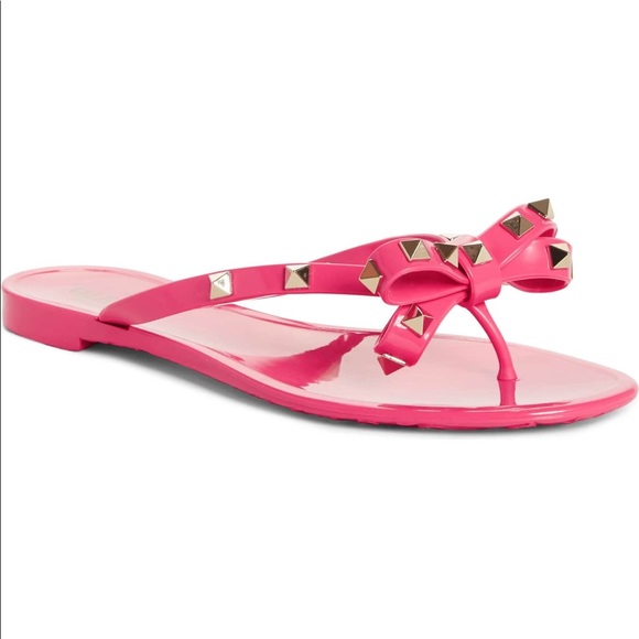 valentino flip flops pink